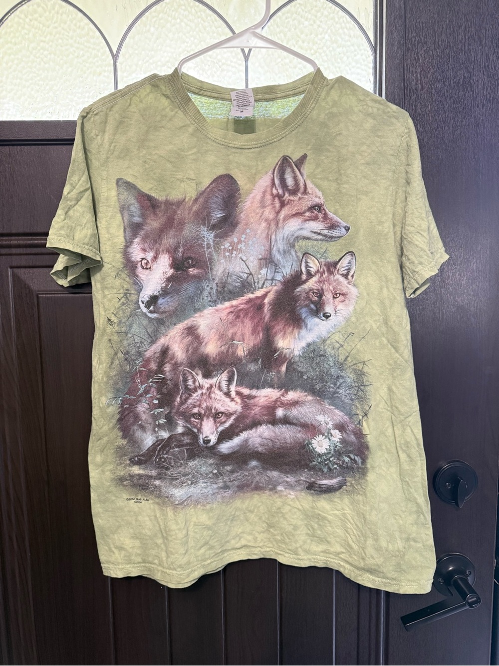 Gildan Olive Green Fox Pack Graphic Tee - medium